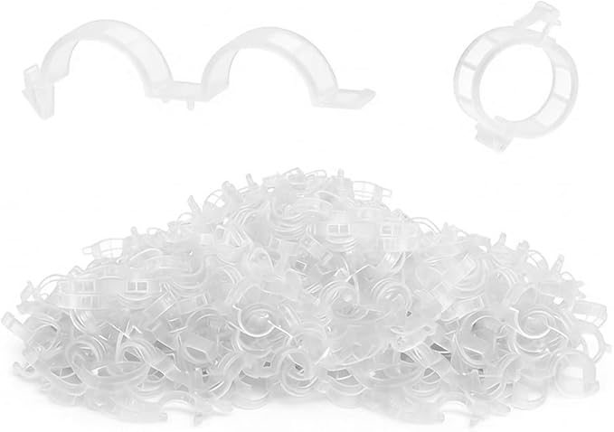 Plant Support Clips, 2026 Upgraded Tomato Plant Clips for Climbing Plants, Reusable Plastic Garden Clip for Grape Cucumber Stems Outdoor Vine Fixing Clip Gardening Supplies (100, White)