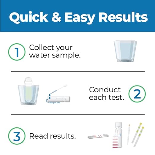 #1 Total Drinking Water Test Kit – Made in USA – Tap Water Well Water Quality by Detekt – Test for Lead, Bacteria, Mold, Heavy Metals, pH & Other Contaminants – Fast, Easy At-Home Results