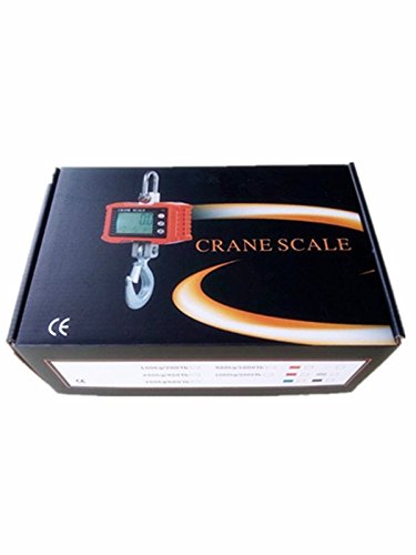 Klau Hanging Scale 500 kg 1000 lb Digital Crane Scale Heavy Duty Industrial Smart Weighing Tool Hoist Orange for Farm Factory
