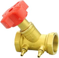 1/2inch Brass Double Regulating Balance Flow Meter Valve Manual Digital Control Circuit Balancing Valves