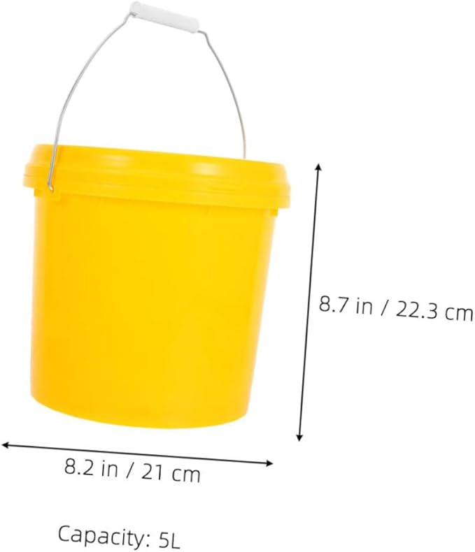 Heavy Duty Plastic Bucket with Lid Portable Water Pail with Handle Leakproof for Household Use Versatile Storage for Food Liquids Stackable Design