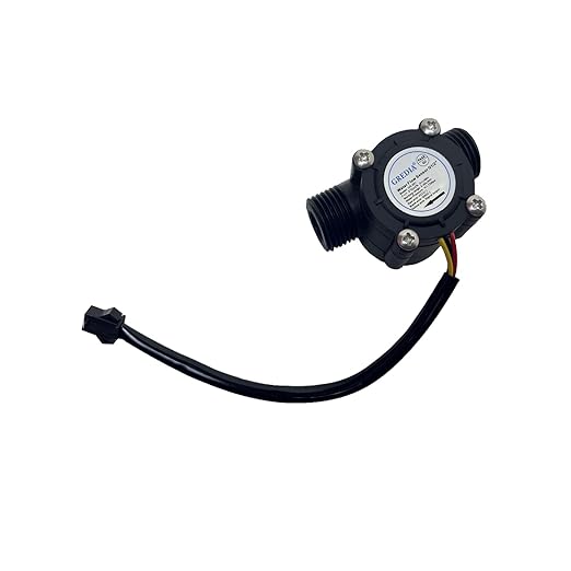 1/2" Water Flow Sensor Food-Grade Switch Hall Effect Flowmeter Fluid Meter Counter 1-30L/min (Pack of 2）