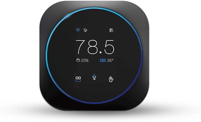 Alpha Smart Thermostat with Voice Control, Connected Control Smart Phone Wi-Fi Thermostat, Touchscreen Color Display, DIY, Built-in Alexa. T18UTW-7-WIFI.