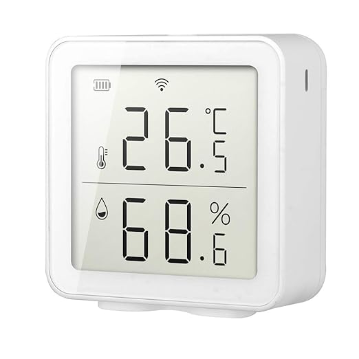 JTLB Thermometer Outdoor Thermometer, 10x9x5 Smart Humidity Sensor Hygrometer Outdoor Indoor Thermometer Digital LCD Display Temperature Humidity Monitor
