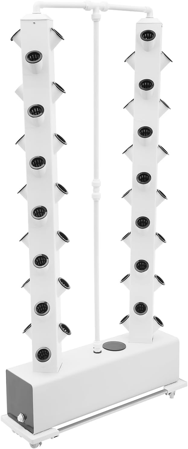 Hydroponic Growing System Kit, 56-Plant Hydroponic Outdoor Indoor Vertical Garden Smart Garden Kit,30-Liter Large Water Tank,Can Grow Flowers, Vegetables, Potatoes and Strawberries