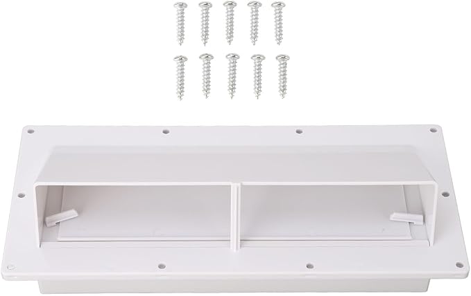 Tyenaza Exhaust Vent Cover, Exhaust Ventilation Cover ABS Automatic Wind Proof Damper Lockable Range Vent Cover for RV Home Camper(White)