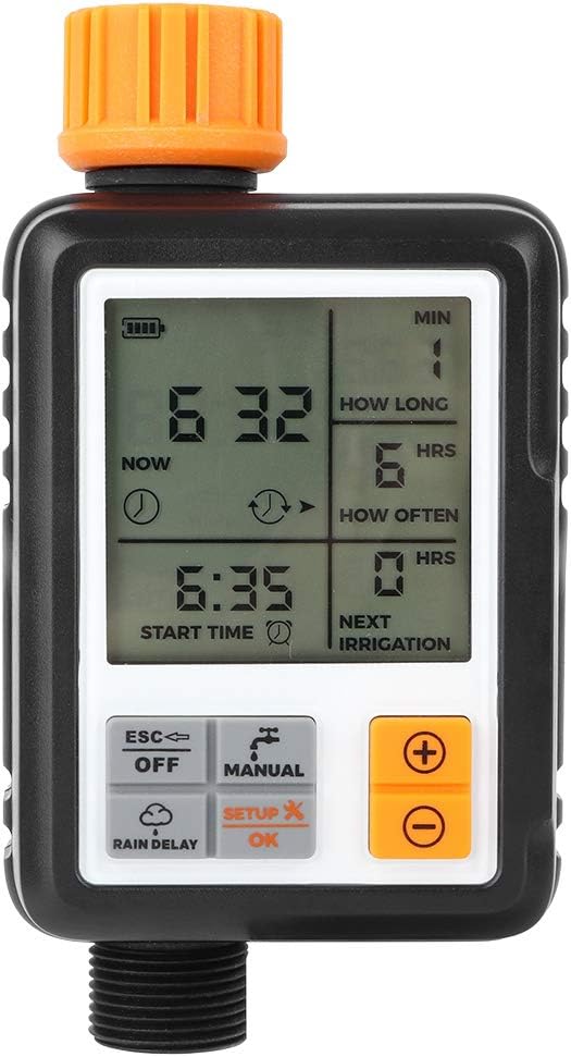 Omabeta Automatic Smart LCD Display Water Tap Timer Irrigation Controller for Garden Irrigation System