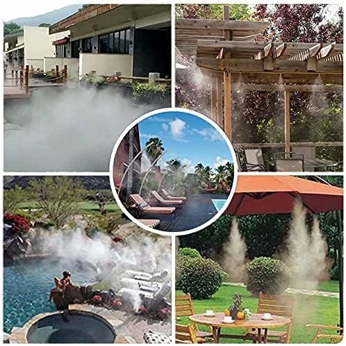 LANDGARDEN Outdoor Misting Cooling System, 100FT Mister Line+26 Brass Misting Nozzles,DIY Easy-Assemble.Water Mist Kit for Garden Porch Greenhouse Umbrella Canopy Fan