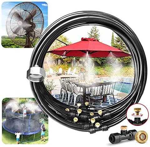 Landgarden Outdoor Misting Cooling System,Misting Line,Brass Mist Nozzles for Patio Garden Greenhouse