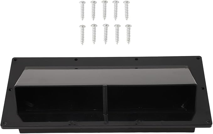 Tyenaza RV Exhaust Ventilation Cover, RV Range Hood Vent Cover Automatic Wind Proof Damper with Locking Flap for RV Home Camper Black