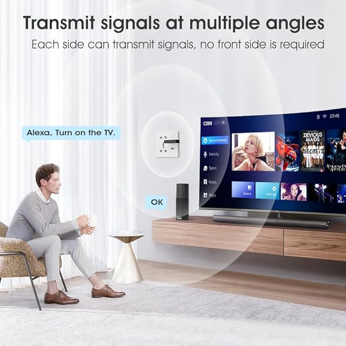 WiFi+IR Mini Smart Home Universal Remote Controller, Compatible with Alexa; USB C Port for IR Appliances,for TV, Fan, DVD, Air Conditioner STB etc.