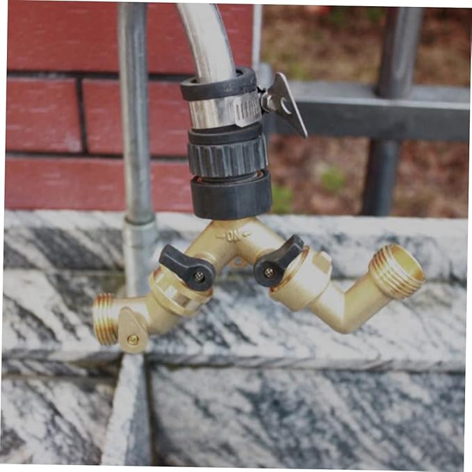 Milisten 1Pc Brass Hose Adapter Garden Irrigation Fitting with Quick Swivel Connector for Easy Installation and Reliable Watering Durable and Water Resistant Hose Connector