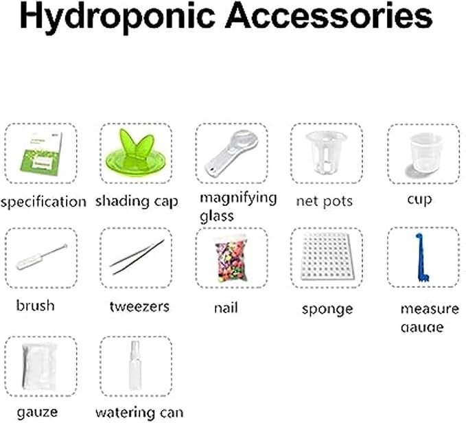Hydroponics Growing System,20W LED Grow Light + Automatic Timer + 4L Water Tank, Hydroponic Growing Kits - Intelligent Growing System, Smart Garden GYL24824