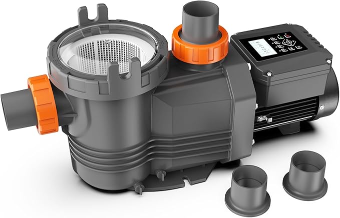 1.8 HP Variable Speed Pool Pumps, Self-Primming Above/Inground Pool Pump 9114 GPH with Timer 220-240V