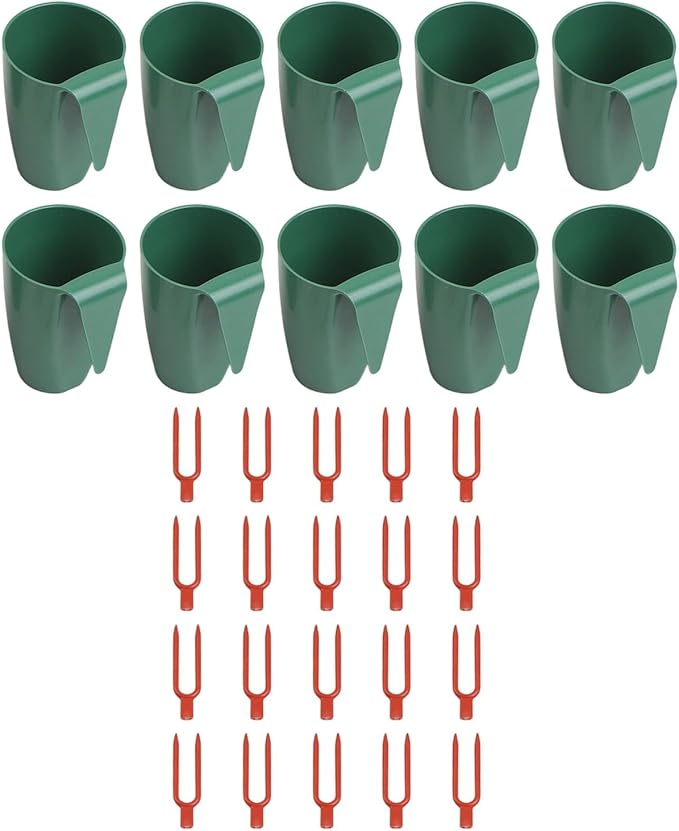 Strawberry Rooting Kit, Plant Propagation Cups with Forks for Efficient Transplanting and Space Saving Indoor Outdoor Garden Greenhouse Use(Small)