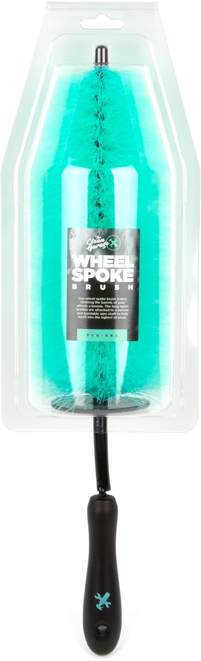 The Clean Garage Wheel Barrel Scrubbing Brush | Large | for Cleaning Inside Wheels and Brake Calipers