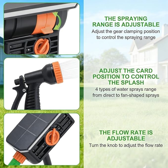 16-Nozzle Oscillating Sprinkler with Dual-Zone Sprinkler Water Timer, Adjustable Water Sprinklers for Lawn Yard Garden, Heavy Duty Automatic Irrigation System (Black A)
