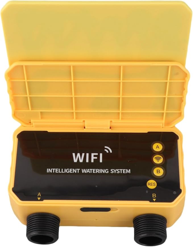 ZJchao WiFi Sprinkler Timer Rain Delay APP Control Solar Water Timer 2 Zone for Villa Garden Roof