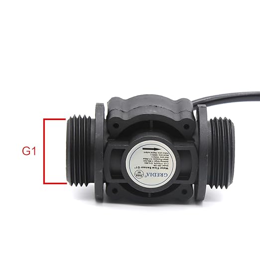 1" Water Flow Sensor Food-Grade Switch Hall Effect Flowmeter Fluid Meter Counter 1-60L/min
