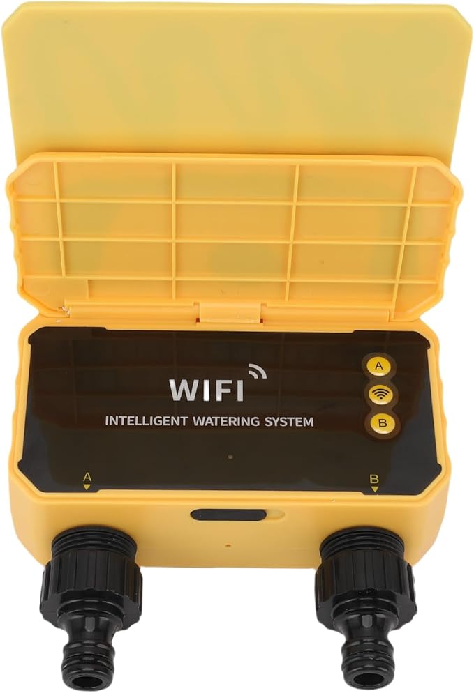 HEEPDD Smart WiFi Water Timer, Solar Powered Automatic Irrigation Controller with Rain Delay Function and Real Time APP Control, for Garden Lawn Yard Balcony Drip Sprinkler System