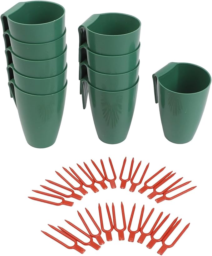 Strawberry Rooting Kit, Plant Propagation Cups with Forks for Efficient Transplanting and Space Saving Indoor Outdoor Garden Greenhouse Use(Small)