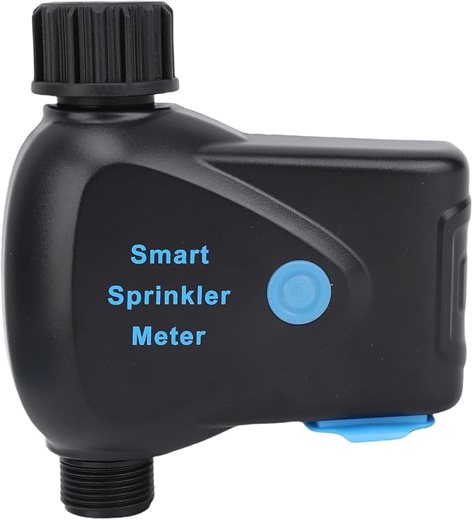 WALFRONT Smart Sprinkler Timer WiFi Outdoor for Garden Hose Irrigation System with App Voice Control, ABS Material, 3.0 Support, BuiltIn Water Meter, Works with Home for Lawn and (NPT)
