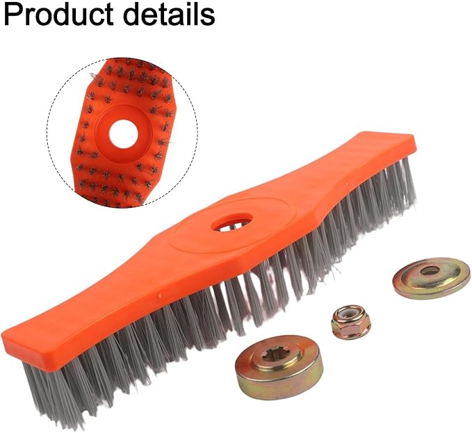 Lawn Mower Cleaning Brush Fixing Accessories Heavy Duty Ergonomic Non-Slip Handle Multi-Surface Cleaning for Garden Garage Outdoor Use