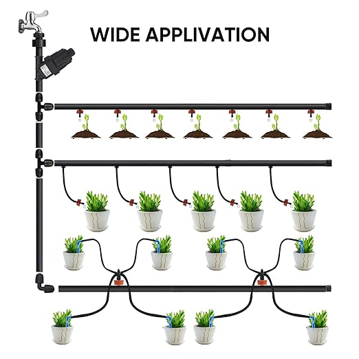 1 GPH Pressure Compensating Drippers for Garden System: Self-Cleaning Constant Flow Drippers for 1/4 Inch Drip Irrigation Tubing - Drip Irrigation Emitters for Drip Irrigation System Users (30pcs)