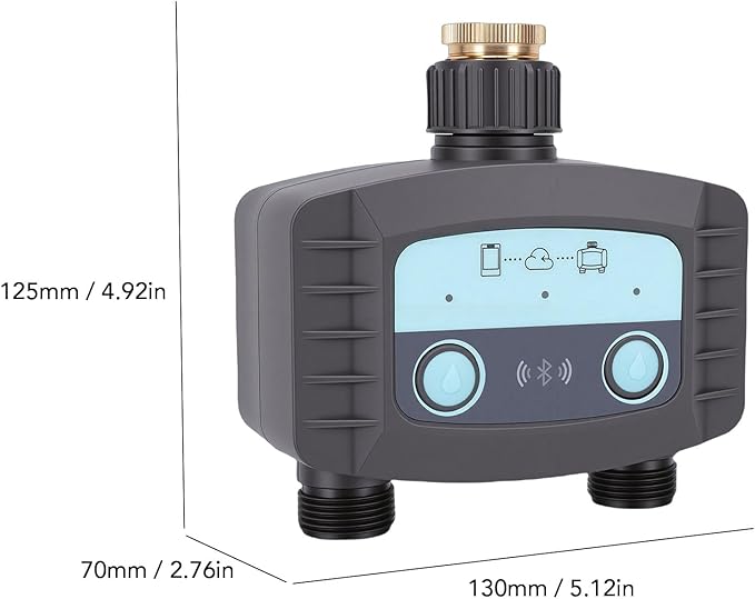 Yosoo Smart Lawn Watering System Irrigation Controller Kit, WiFi, Brass Construction with Remote Control for Potted Plants, Lawns, and Farming
