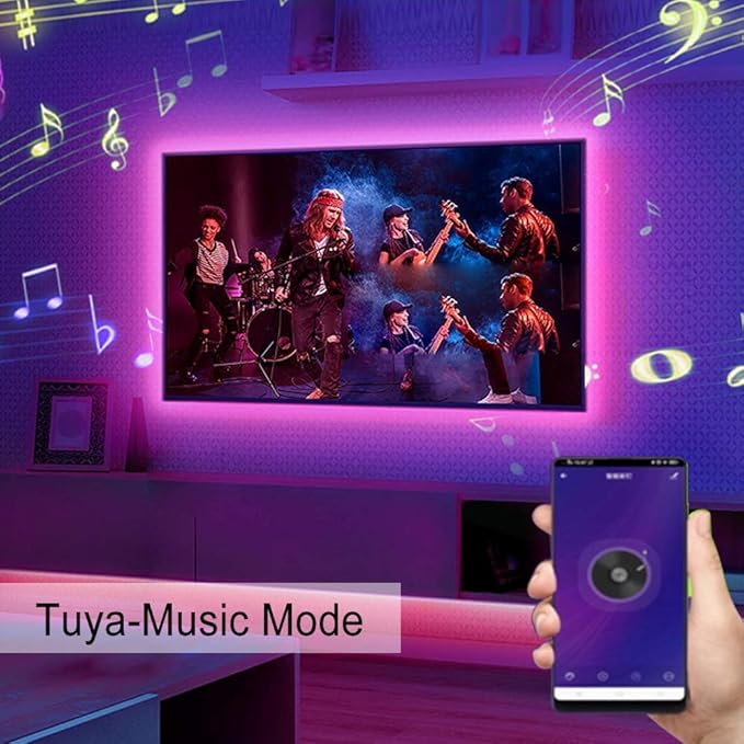 LED Strip Lights, WIFI 110-130V RGB Dimmable Waterproof 5050 60 LED/m Light Strip with 1500W Controller, Compatible with Alexa, Google Home, iOS & Android Music Time Control System(36ft/11m)