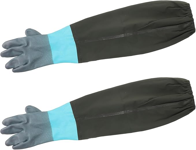 HOMSFOU Cut-resistant Waterproof Protective Work Gloves 70cm Extended Length Heavy Duty Safety Gloves for Outdoor and Warehouse Use