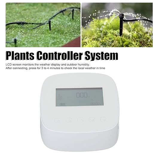 Pl Controller System, for Tuya Voice Control Solar Charging Garden Irrigation System Dual Pump System Saving Water for Lawn for Hanging Basket