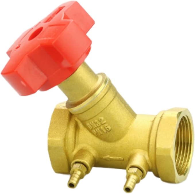 1/2inch Brass Double Regulating Balance Flow Meter Valve Manual Digital Control Circuit Balancing Valves
