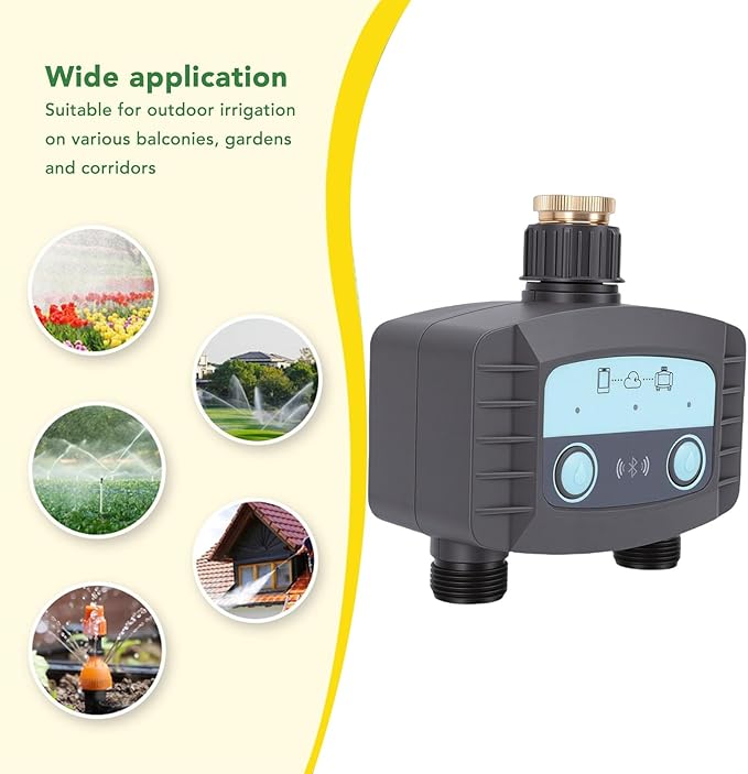 Yosoo Smart Lawn Watering System Irrigation Controller Kit, WiFi, Brass Construction with Remote Control for Potted Plants, Lawns, and Farming