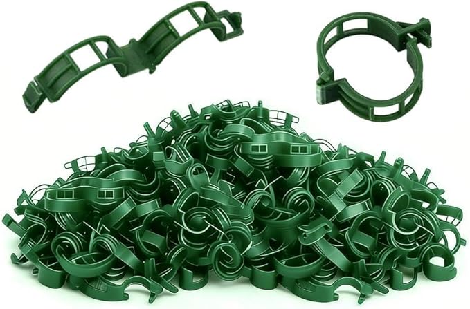 Plant Support Clips, 2026 Upgraded Tomato Plant Clips for Climbing Plants, Reusable Plastic Garden Clip for Grape Cucumber Stems Outdoor Vine Fixing Clip Gardening Supplies (50, Green)