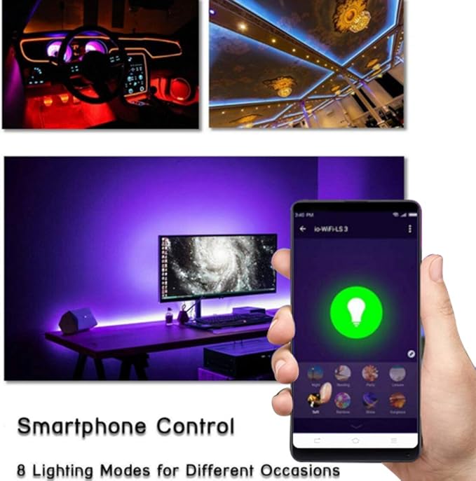 LED Controller, 1500W High-Voltage WiFi Color Changing RGB Controller with IR Remote and Music Time APP Control System for 328Ft/100m AC110-130V LED Tape Rope Strip Lights