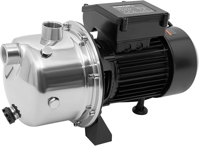 1.5 HP Shallow Well Jet Pump, 110V 115V Cast Iron Garden Booster Pump with Automatic Controller, 1200GPH 157.48ft Lift 87PSI for Lawn Irrigation Water Transfer Home Farm Water Supply