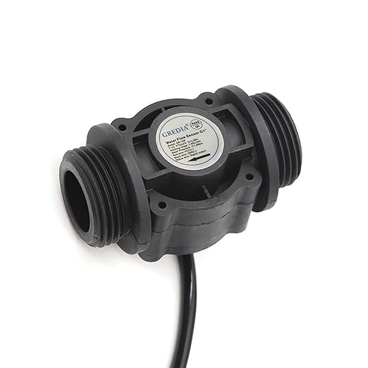 1" Water Flow Sensor Food-Grade Switch Hall Effect Flowmeter Fluid Meter Counter 1-60L/min