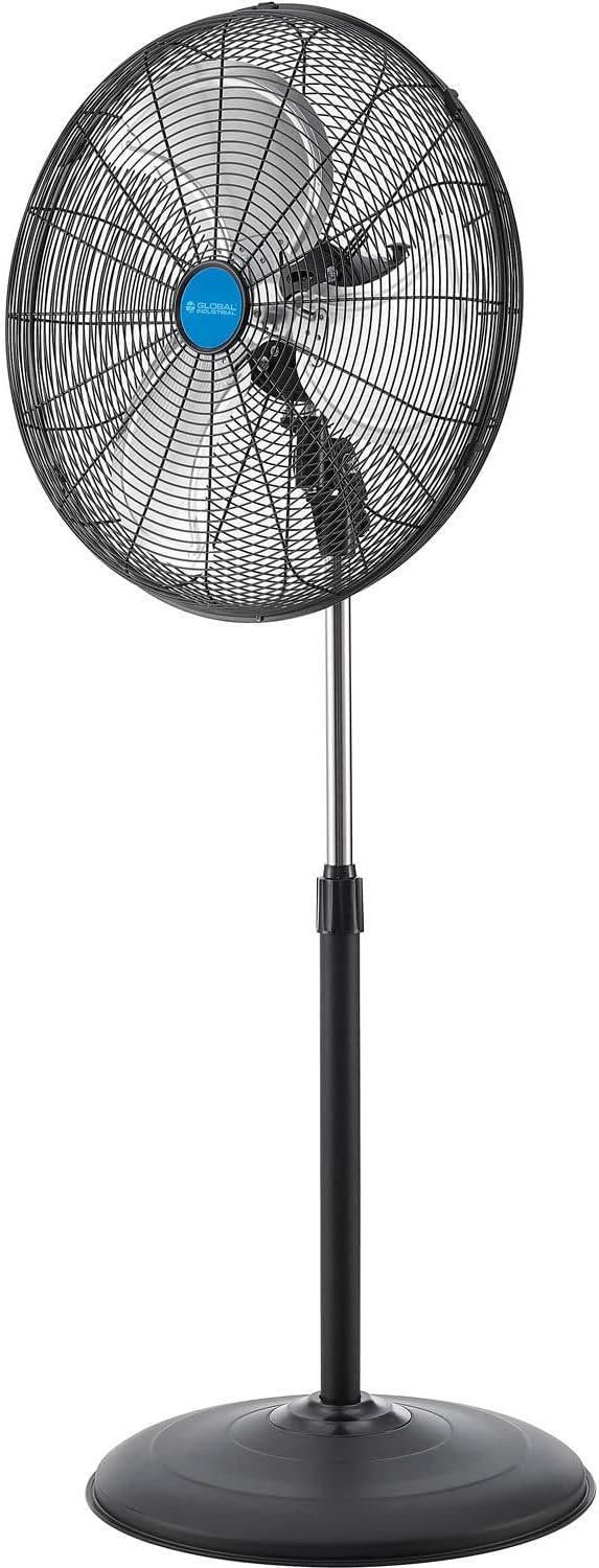 Global Industrial 18" Industrial Pedestal Oscillating Fan, 4,550 CFM, 1/6 HP
