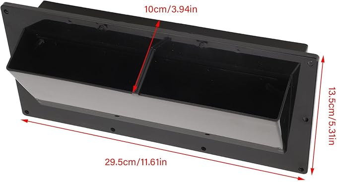 Tyenaza RV Exhaust Ventilation Cover, RV Range Hood Vent Cover Automatic Wind Proof Damper with Locking Flap for RV Home Camper Black