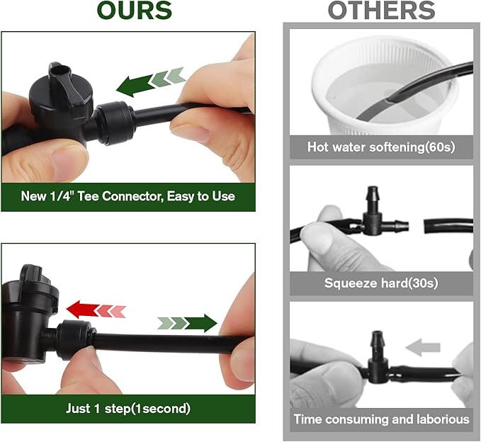 Kalolary 10 Pcs Quick Connect 1/4" Drip Irrigation Valves, Drip Irrigation Shut Off Valve Barbed Switch Valves Drip Line Parts for 1/4 Inch Drip Irrigation Tubing Garden Irrigation Watering System