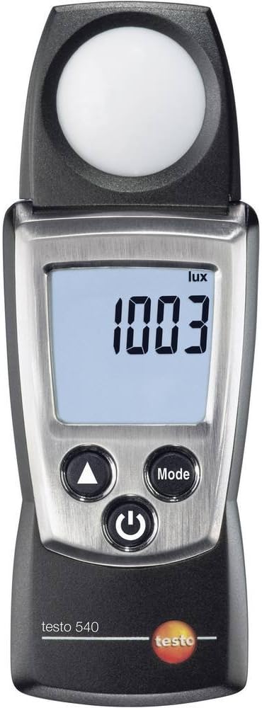 Digital Light or Lux Meter Used for Measuring Brightness and Light Intensity of School, Lab, Office, Stadium, Theatres Along with Calibration Certificate by Testo Model: 540 (Range: 0~99999 Lux)