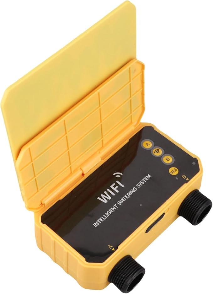 ZJchao WiFi Sprinkler Timer Rain Delay APP Control Solar Water Timer 2 Zone for Villa Garden Roof
