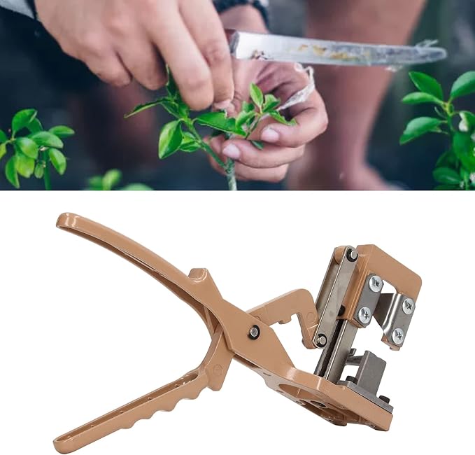 Professional Grafting Scissors Pruning Shears V Shape Cutting Tool with Non Slip Aluminum Alloy Handle for Gardening Farming Plant Grafting Gray Color