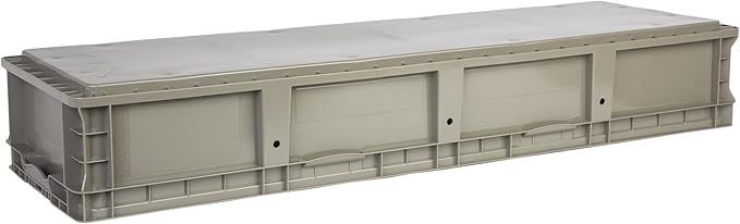 Hudson Exchange 48 x 15 x 7.5" Straight Wall Handled Open Storage Container Tote, Gray/Brown