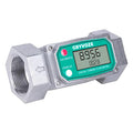 1.5 Inch NPT Digital Flow Meter, 10.5-74 GPM Inline Fuel Turbine Flowmeter with LCD Display for Water, Diesel, Gas Oil, Gasoline, and Other Liquids - Supports Gallon, QTS, PTS, L, m³