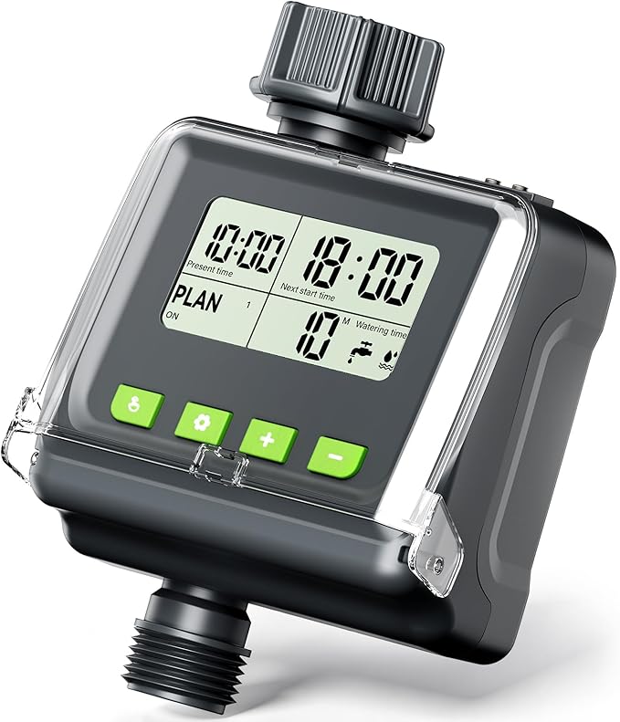Sprinkler Timer- Hose Timer for Garden Hose, Programmable Watering Timer with Rain Delay, Outdoor Automatic & Manual Drip Irrigation Controller System for Lawn Yard Greenhouse
