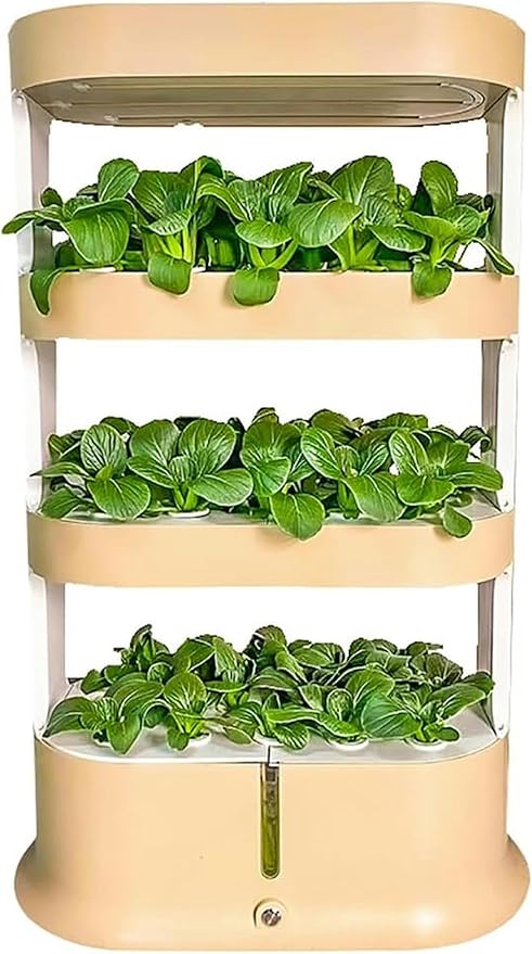 Garden Hydroponic Growing System 48 Pods Hydroponics Tower, Plant Germination Kit Aeroponics Growing Kit with LED Grow Light & Automatic Watering, Smart Garden Planter Aquaponics