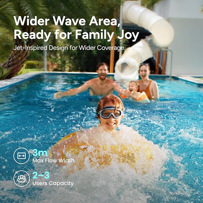 (2026 New) iGarden P100 Swim Jet for Pool, Swimming Pool Current Machine with 5 Wave Modes, 0-100% Adjustable Water Flow Trainer for Recreational Training, Fitness & Family Leisure