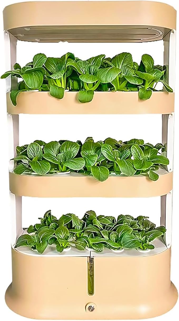 GeRRiT Garden Hydroponic Growing System 48 Pods Hydroponics Tower, Plant Germination Kit Aeroponics Growing Kit with LED Grow Light & Automatic Watering, Smart Garden Planter Aquaponics P